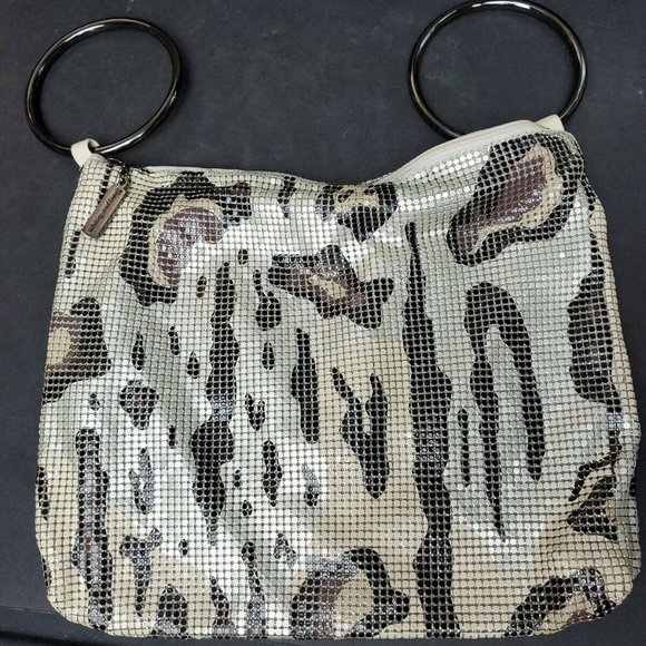 Whiting Davis Mesh Bracelet Bag Pattern Python - Picture 6 of 7